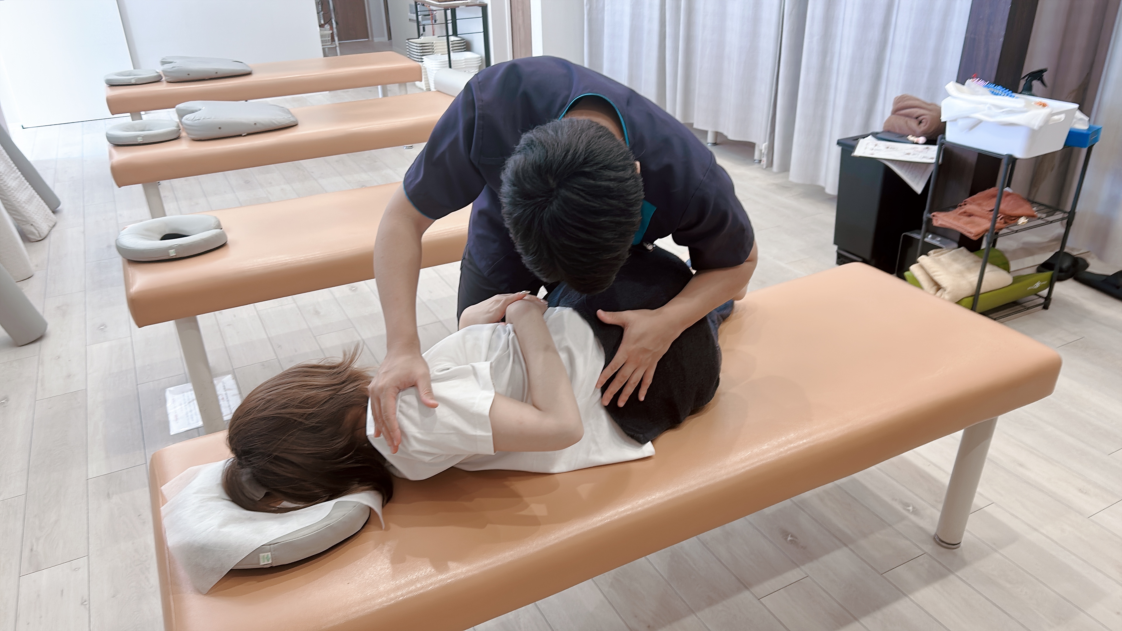 幅広い症状への施術対応の様子
