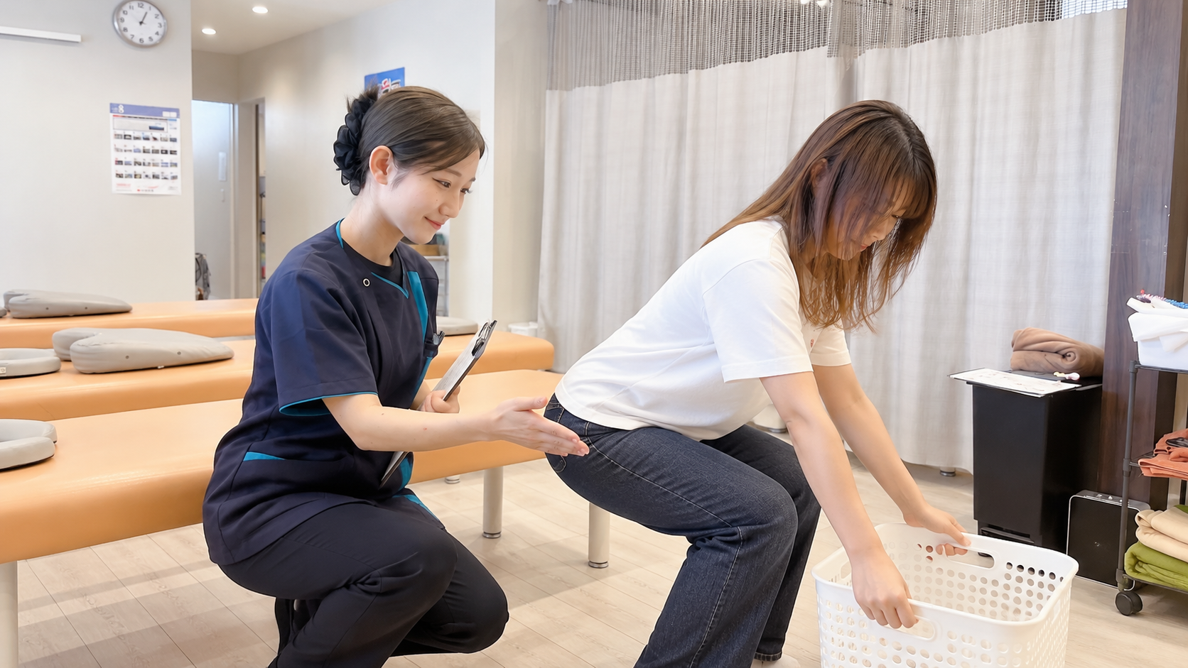 日常のケアにつなげる様子